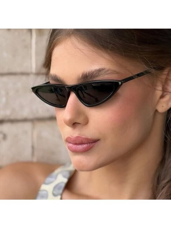 Saint Laurent SL703 001 Cat Eye Sunglasses - Black main image 12